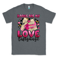 Charcoal Heather books are my love language Classic Tee - MaliasSmallBusiness