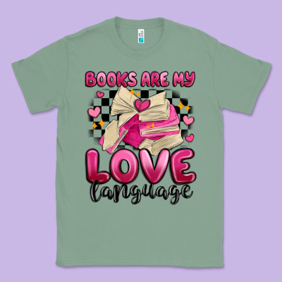 Books Are My Love Language Classic Tee Designed By Maliassmallbusiness