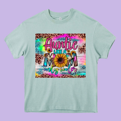Auntie Like A Mom Heavy Core Tee Designed By Jahusdesignshop