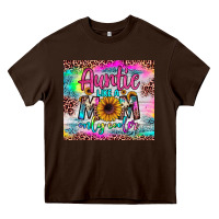 Chocolate Brown auntie like a mom Heavy Core Tee - JahusDesignShop