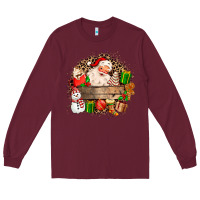 Burgundy Santa Long Sleeve Tee - MaliasSmallBusiness