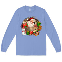 Colony Blue Santa Long Sleeve Tee - MaliasSmallBusiness