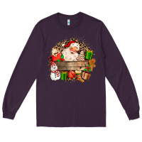 Plum Santa Long Sleeve Tee - MaliasSmallBusiness