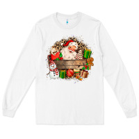 White Santa Long Sleeve Tee - MaliasSmallBusiness