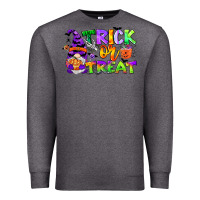 Charcoal Heather trick or treat gnome Premium Sweatshirt - CowGirlArtShop