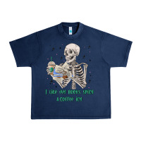 Navy i like my books spicy and coffee icy Urban Heavy Tee - MaliasSmallBusiness