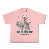 Salmon i like my books spicy and coffee icy Urban Heavy Tee - MaliasSmallBusiness