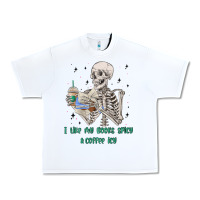 White i like my books spicy and coffee icy Urban Heavy Tee - MaliasSmallBusiness