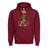 Burgundy Cinco De Mayo Gift Idea Zipper Hoodie - Bettercallsaul