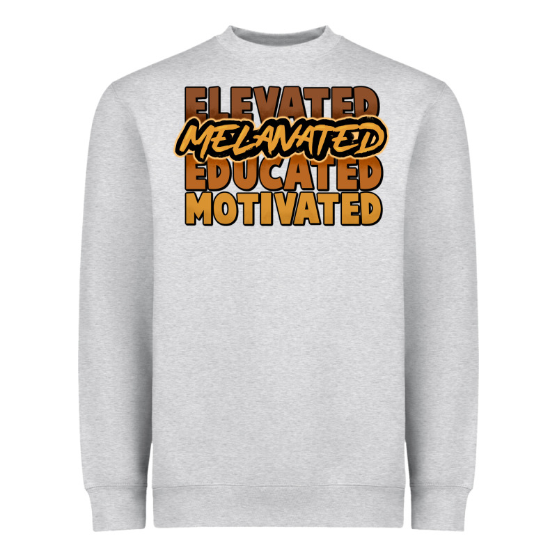 Elevated Melanated Educated Motivated Heavyweight Sweatshirt by NancyCooperArtShop | Teevron