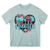 Arona auntie leopard turquoise heart Heavy Core Tee - JahusDesignShop