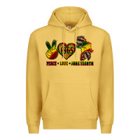 Antique Gold peace love juneteenth Premium Hoodie - CowGirlArtShop