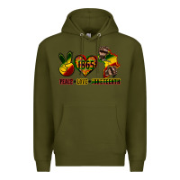 Army Green peace love juneteenth Premium Hoodie - CowGirlArtShop