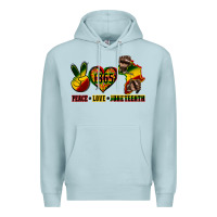 Blue Mist peace love juneteenth Premium Hoodie - CowGirlArtShop