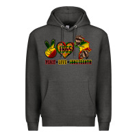 Charcoal Heather peace love juneteenth Premium Hoodie - CowGirlArtShop