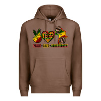 Chestnut peace love juneteenth Premium Hoodie - CowGirlArtShop