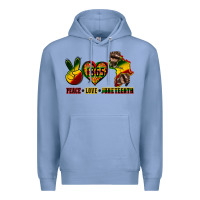 Colony Blue peace love juneteenth Premium Hoodie - CowGirlArtShop