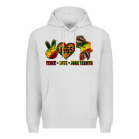 Dove Grey peace love juneteenth Premium Hoodie - CowGirlArtShop