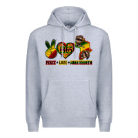 Heather Grey peace love juneteenth Premium Hoodie - CowGirlArtShop