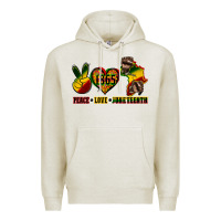 Oatmeal Heather peace love juneteenth Premium Hoodie - CowGirlArtShop