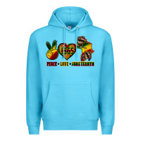 Ocean Blue peace love juneteenth Premium Hoodie - CowGirlArtShop