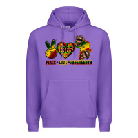 Purple peace love juneteenth Premium Hoodie - CowGirlArtShop