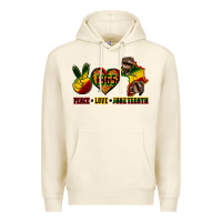 Sandshell peace love juneteenth Premium Hoodie - CowGirlArtShop