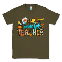 Army Green One thankful Teacher Classic Tee - NancyCooperArtShop