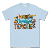 Dusty Blue One thankful Teacher Classic Tee - NancyCooperArtShop