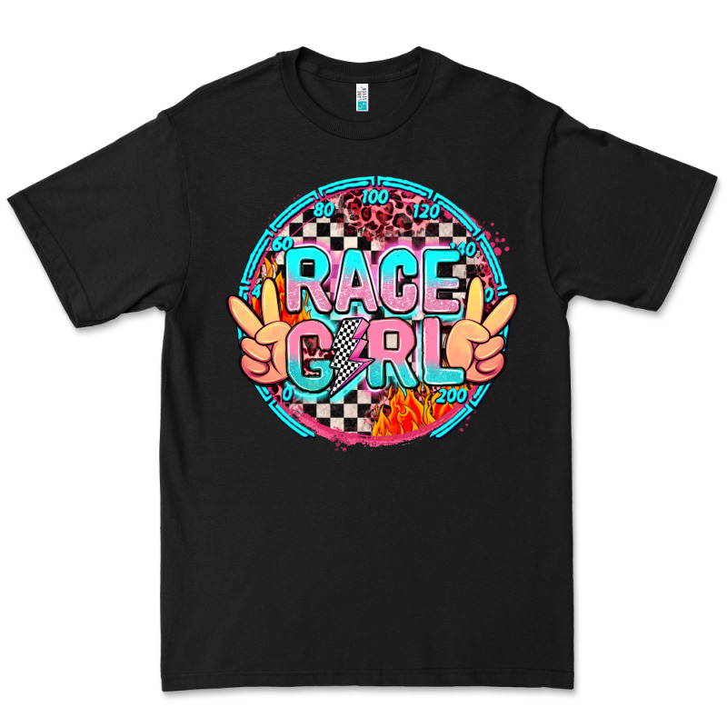 Race Girl With Leopard And Peace Hand Premium Tee by AdoDesignShop | Teevron