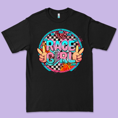 Race Girl With Leopard And Peace Hand Premium Tee Designed By Adodesignshop