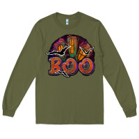 Army Green boo Long Sleeve Tee - JahusDesignShop