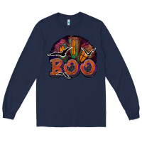 Navy boo Long Sleeve Tee - JahusDesignShop