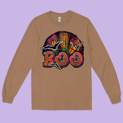 Boo Long Sleeve Tee Designed By Jahusdesignshop