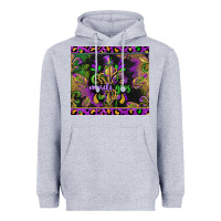 Heather Grey mardi gras fleur de lis Heavyweight Hoodie - CowGirlArtShop