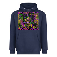 Navy mardi gras fleur de lis Heavyweight Hoodie - CowGirlArtShop