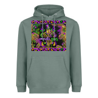 Sage mardi gras fleur de lis Heavyweight Hoodie - CowGirlArtShop