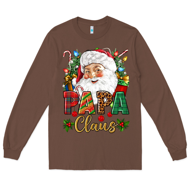 Papa Claus Christmas Long Sleeve Tee by NancyCooperArtShop | Teevron