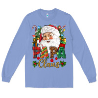 Colony Blue Papa Claus Christmas Long Sleeve Tee - NancyCooperArtShop