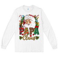 White Papa Claus Christmas Long Sleeve Tee - NancyCooperArtShop