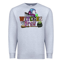Heather Grey witches brew Premium Sweatshirt - CowGirlArtShop