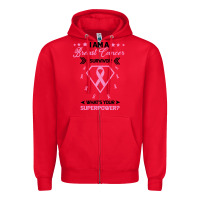 Red I am a Breast Cancer Survivor What is Your Superpower Zipper Hoodie - Bettercallsaul