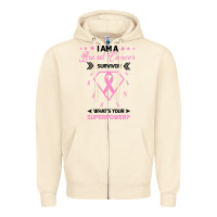 Sandshell I am a Breast Cancer Survivor What is Your Superpower Zipper Hoodie - Bettercallsaul