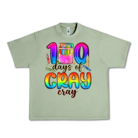 Oil Green 100 days of cray cray Urban Heavy Tee - MaliasSmallBusiness