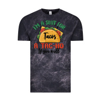 Cloud Black i'm a slut for tacos a tac ho if you will Vintage Tee - MaliasSmallBusiness