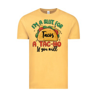 Vintage Mustard i'm a slut for tacos a tac ho if you will Vintage Tee - MaliasSmallBusiness