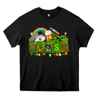 Black st patricks nurse Heavy Core Tee - AdoDesignShop