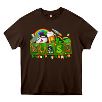Chocolate Brown st patricks nurse Heavy Core Tee - AdoDesignShop
