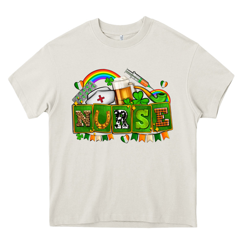St Patricks Nurse Heavy Core Tee by AdoDesignShop | Teevron