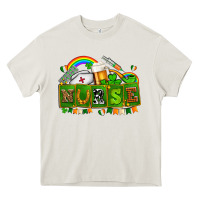 Cream st patricks nurse Heavy Core Tee - AdoDesignShop
